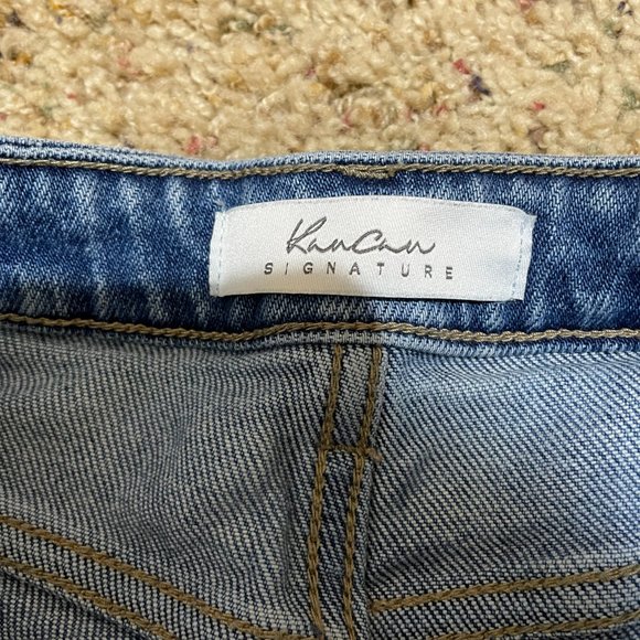 KanCan Signature Distressed Mom Fit Stretch Cuffed Jeans - Picture 7 of 16